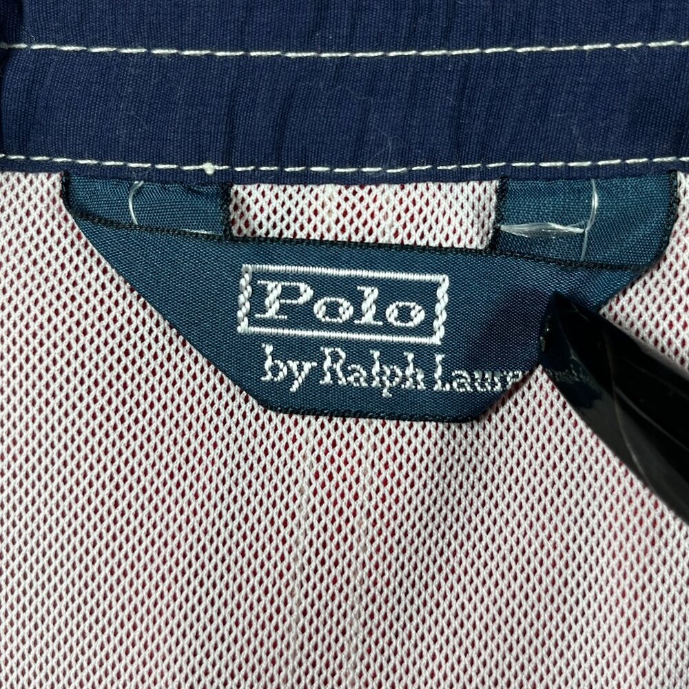 Polo Ralph Lauren Swim Trunks Mens Medium Red Board Shorts Pocket Beach Pool - Picture 2 of 15